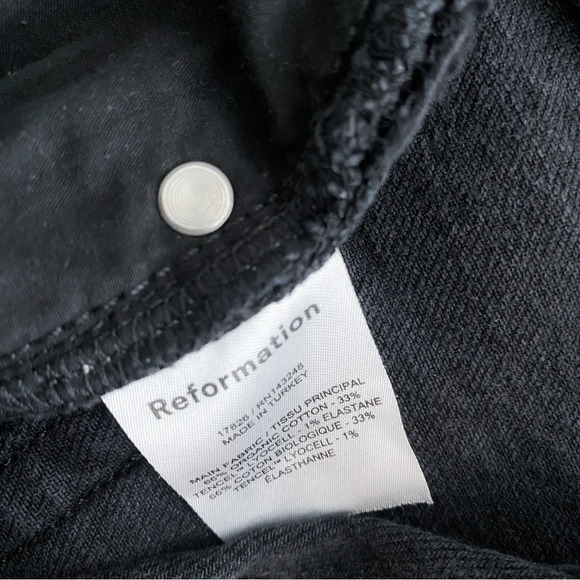 Reformation Jeans Liza Vintage Black Wash High Waisted Rise Straight Leg - Picture 8 of 12